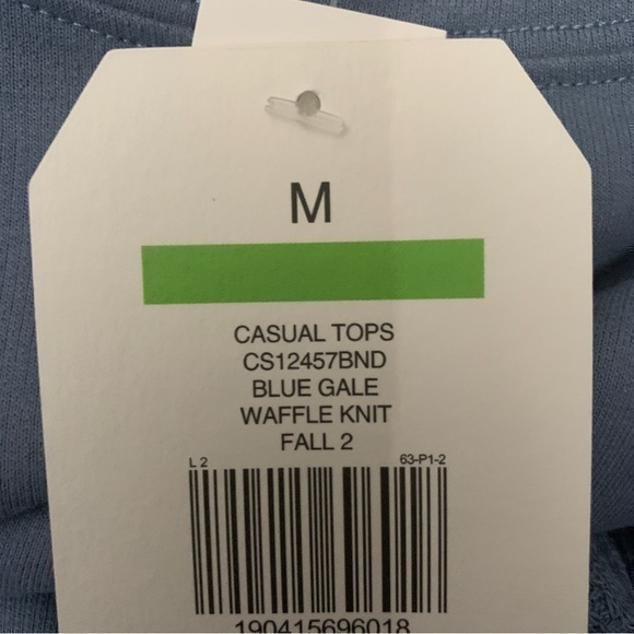 Wonderly Blue Gale Waffle‎ Top/Shirt Blue Size Medium - Picture 7 of 8